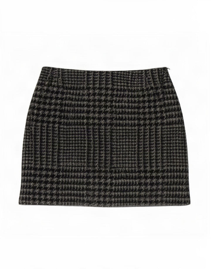 Jack Wills Mini jupe femme UK 8 Small W28 gris pied-de-poule polyester