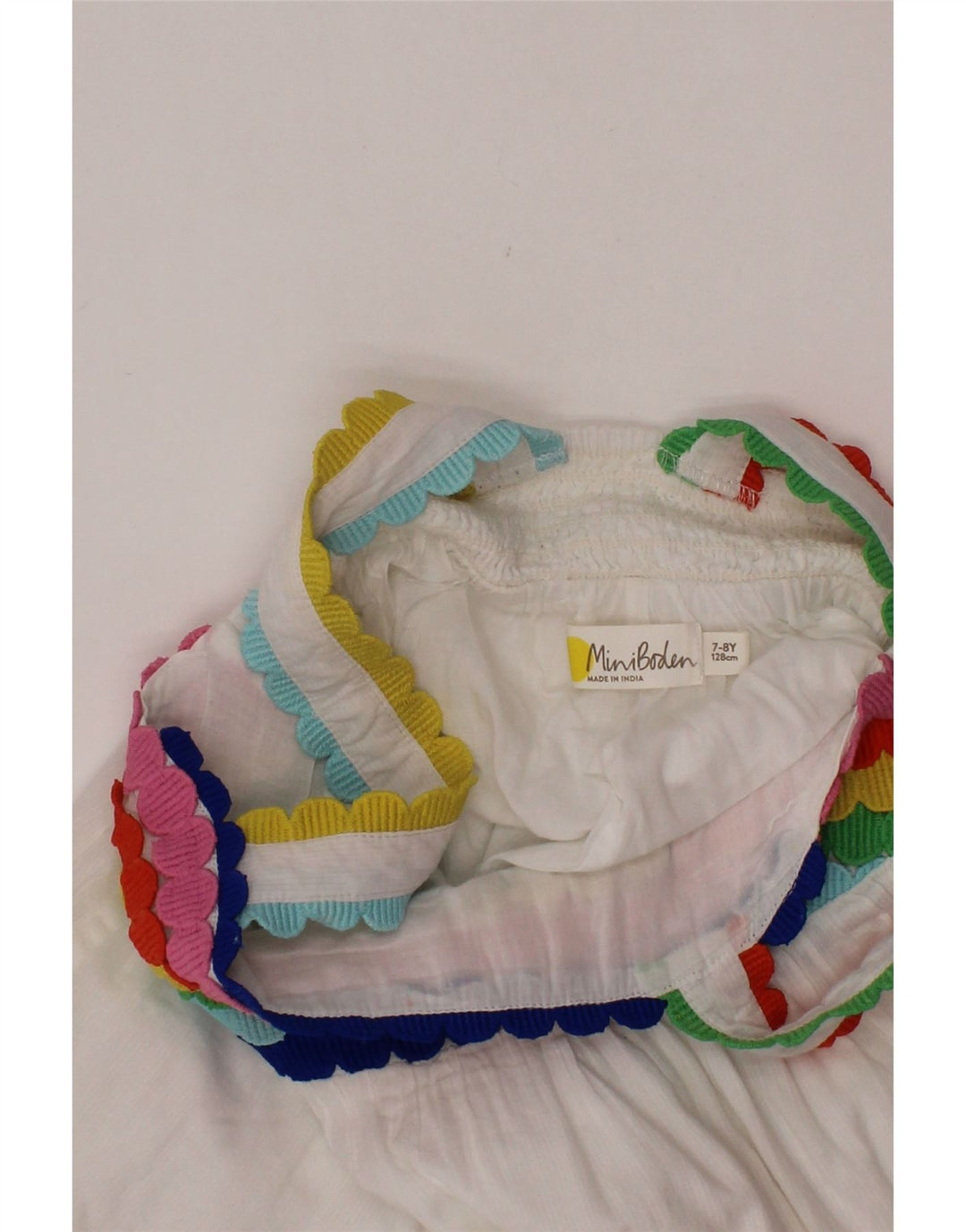 BODEN Haut chemisier sans manches pour fille 7-8 ans Blanc Colorblock Coton