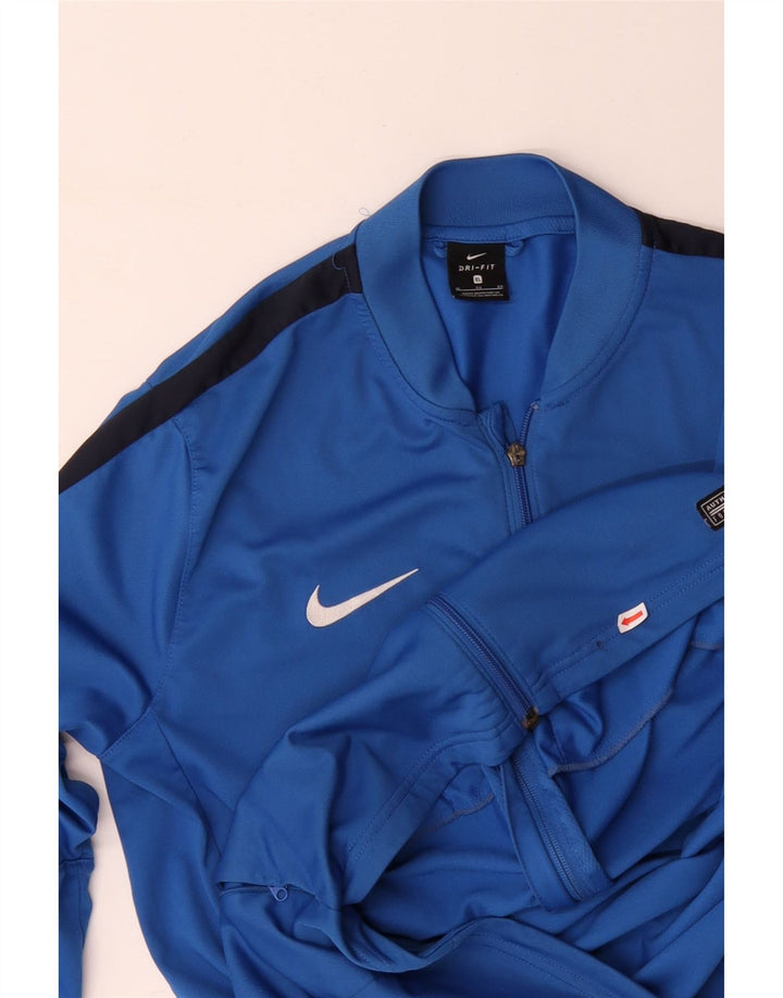 NIKE Veste de survêtement Dri Fit pour homme XL Bleu Colorblock Polyester