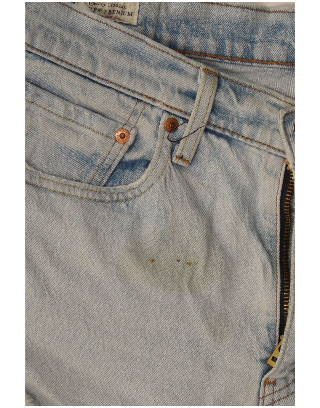 Levi's Womens 512 Denim Distressed Hot Pants W32 Large Bleu Coton