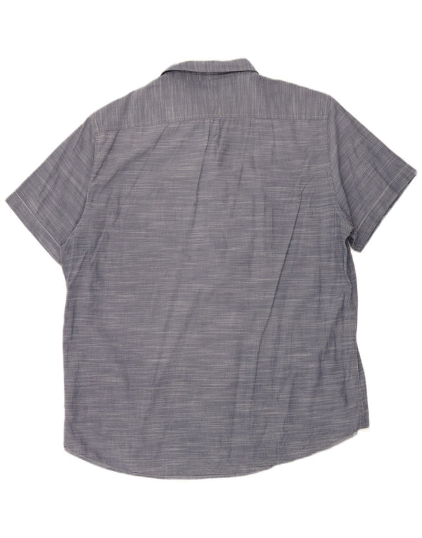 LEE Chemise à manches courtes pour homme Coupe régulière 2XL Bleu Coton