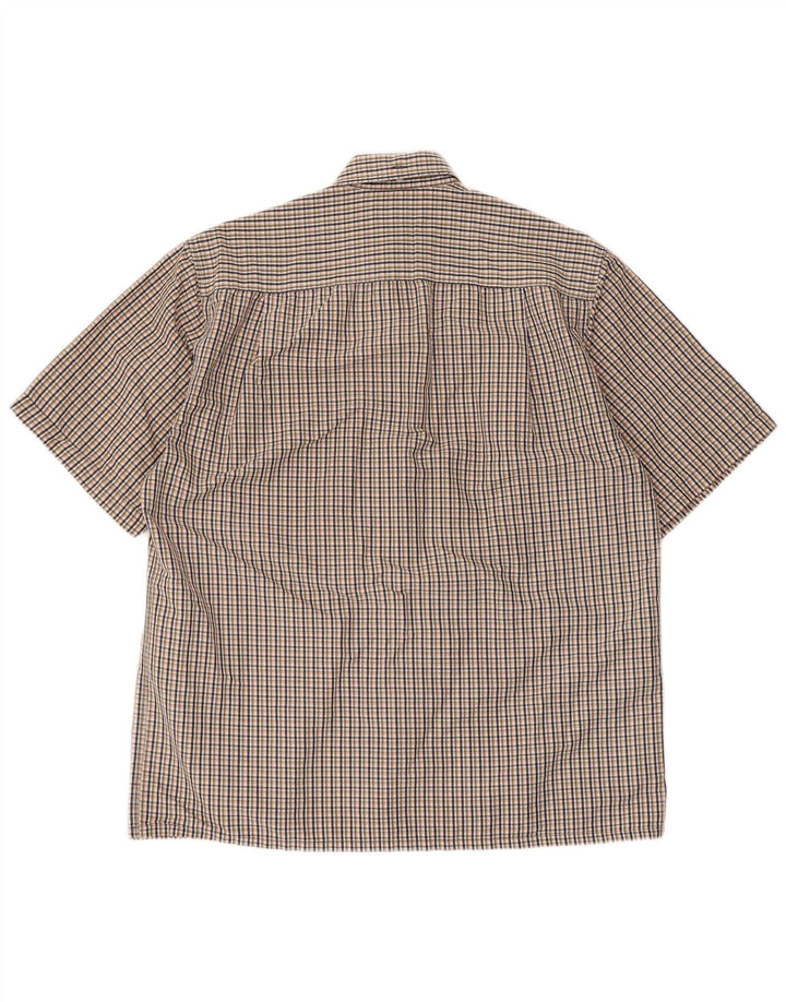 Nautica Chemise à manches courtes pour homme en coton à petits carreaux multicolores
