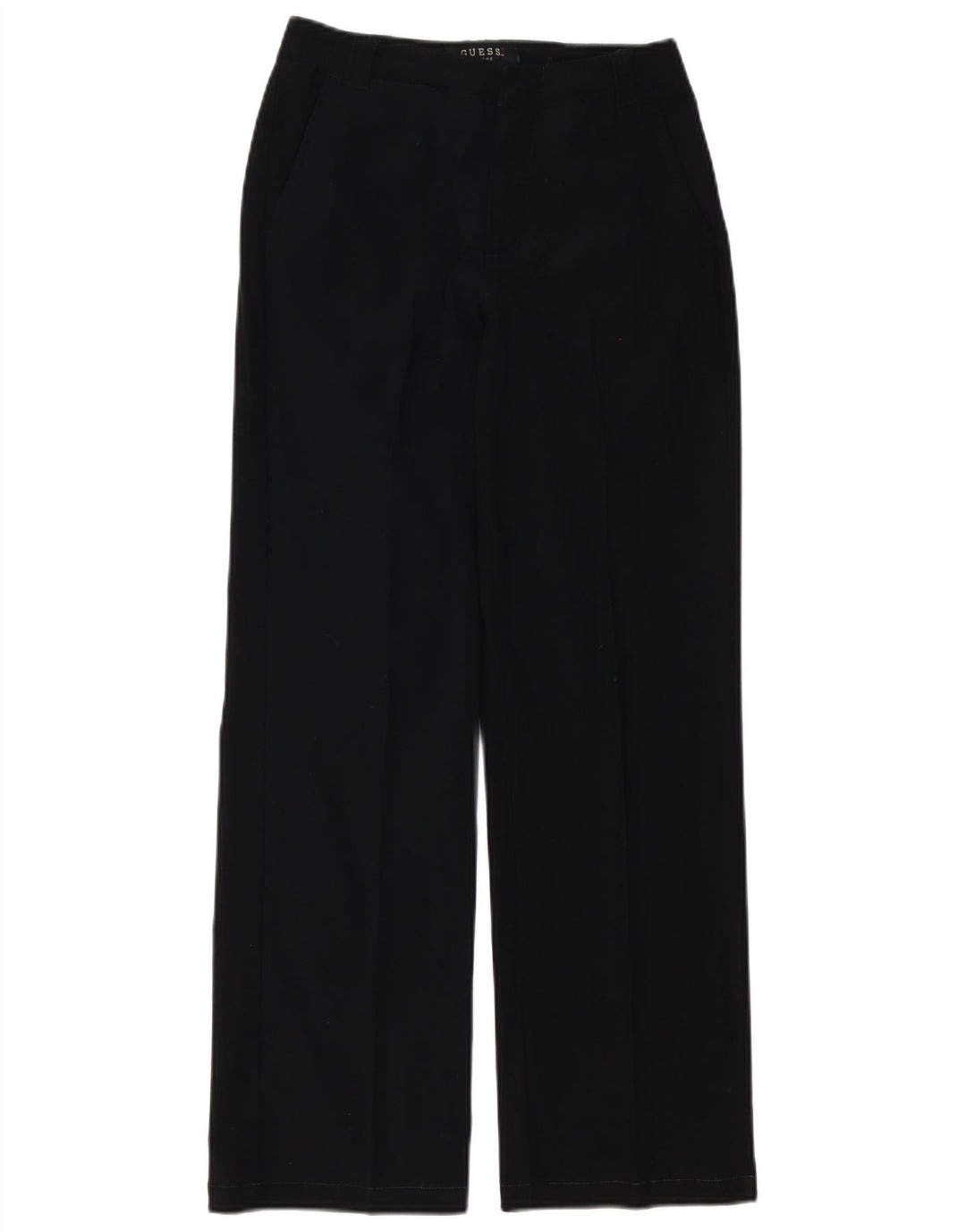 Guess Pantalon Chino Large Femme W27 L30 Noir Polyester