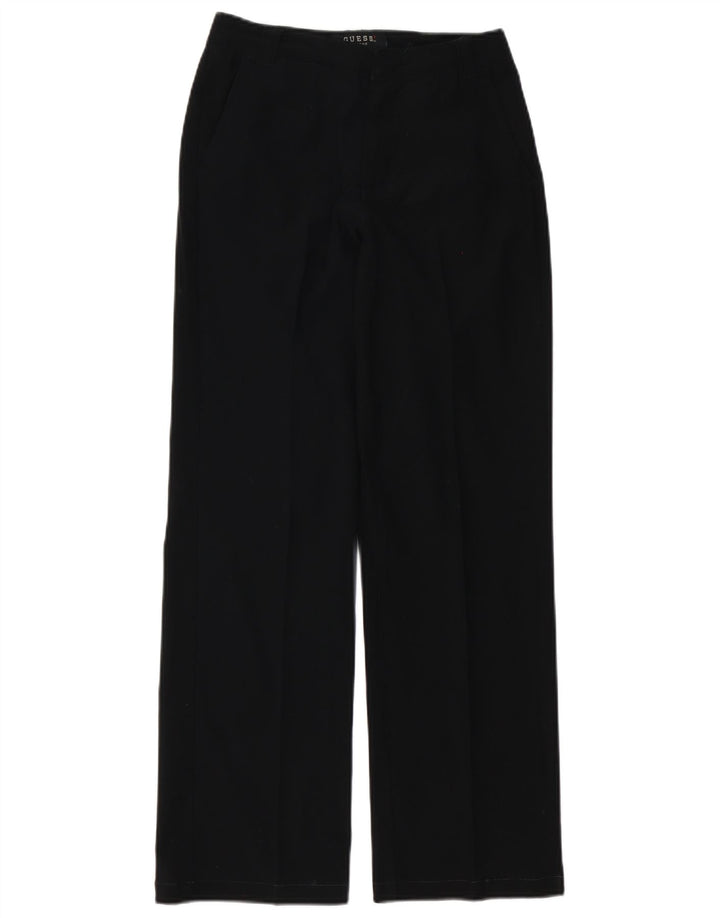 Guess Pantalon Chino Large Femme W27 L30 Noir Polyester