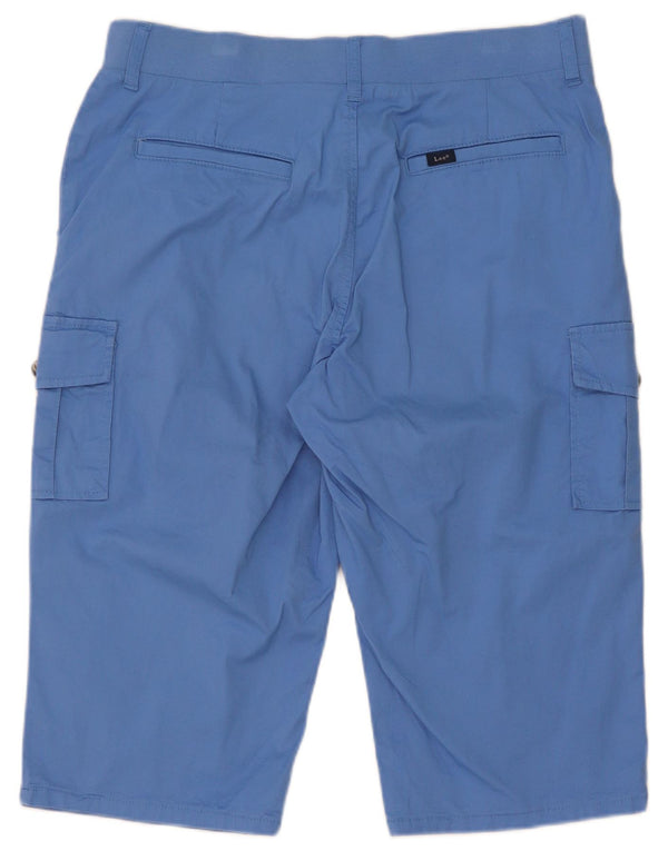 Lee Bermuda cargo pour femme US 12 Large W32 Bleu Coton
