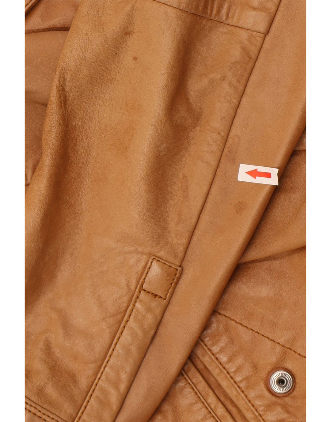 Diesel Veste en cuir pour homme UK 38 Cuir beige moyen