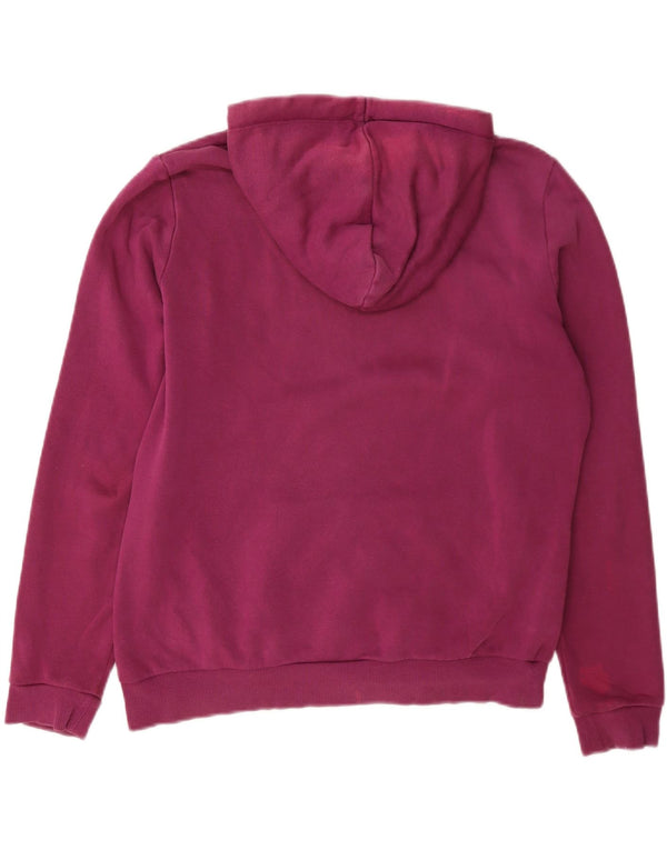 Puma Pull à capuche graphique pour femme UK 14 Large Violet Polyester
