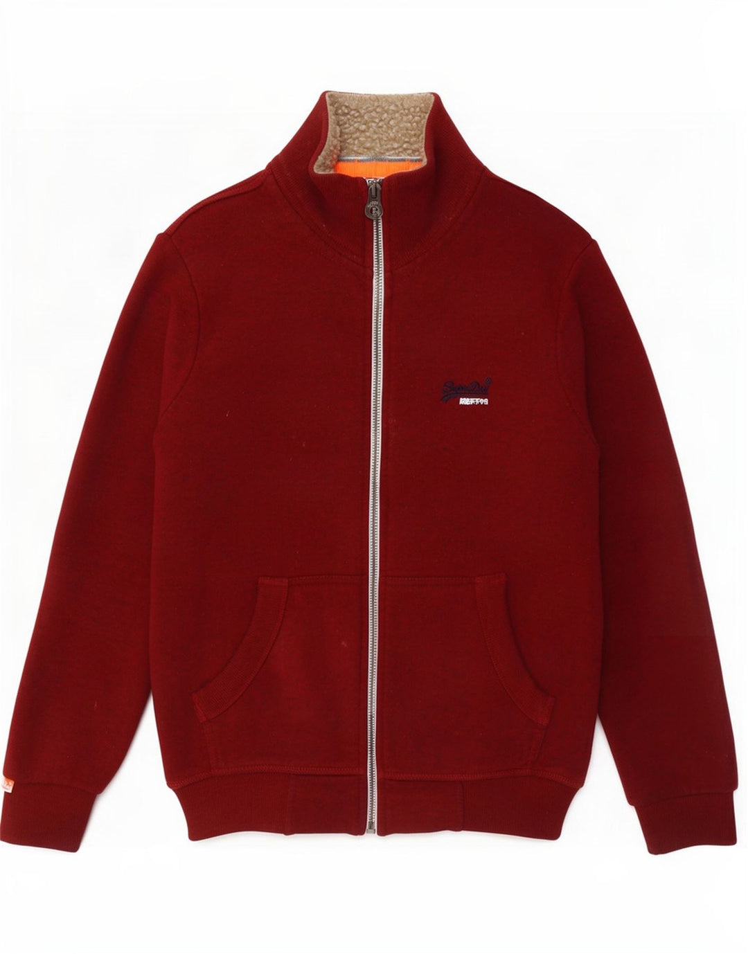 Superdry Veste de survêtement pour homme en coton rouge moyen