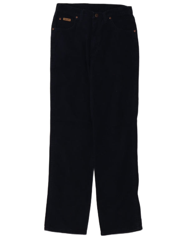 Wrangler Pantalon droit Texas en velours côtelé pour homme W32 L34 Bleu marine en coton
