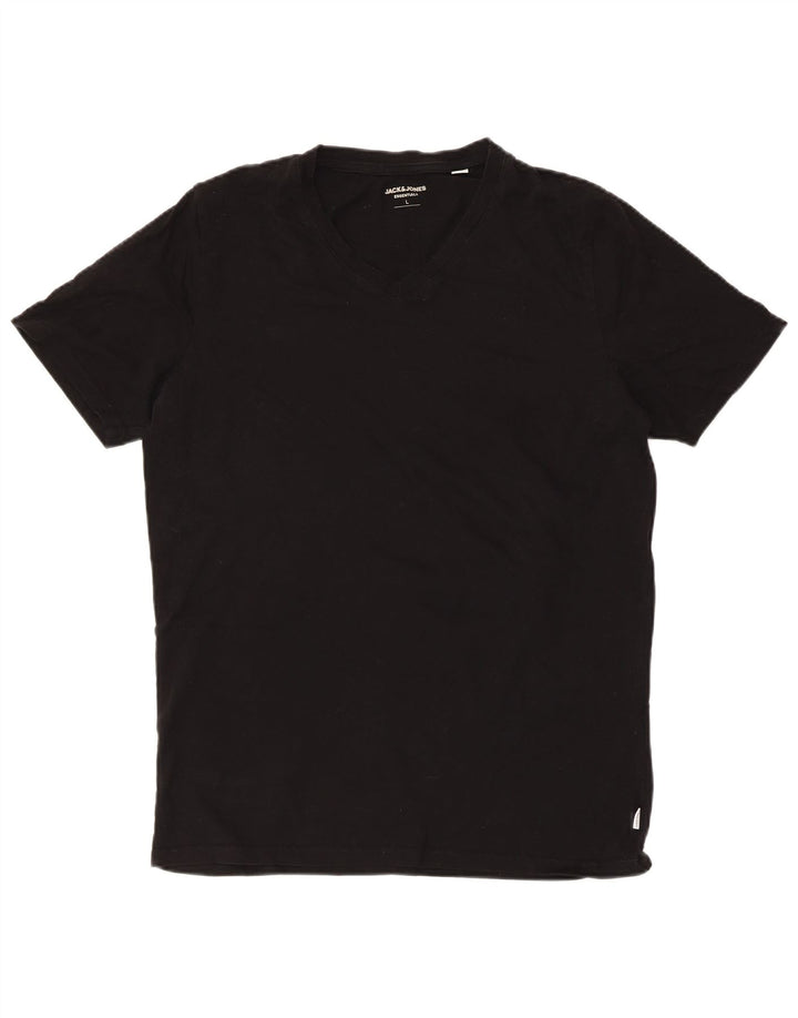 JACK & JONES T-Shirt Homme Haut Large Noir Coton