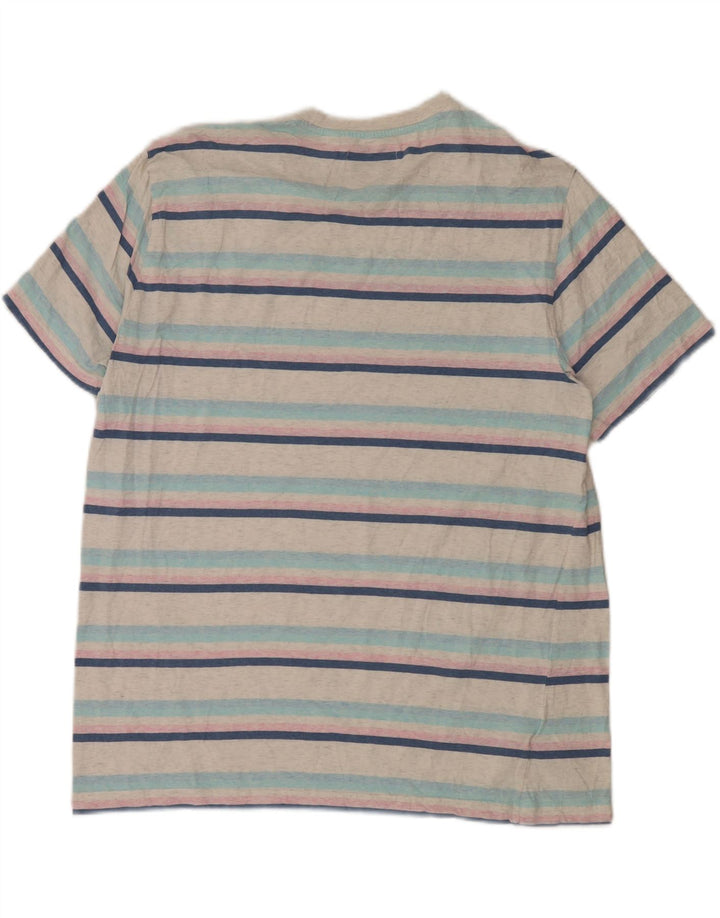 Penguin T-Shirt Homme Top 2XL Coton Rayé Blanc