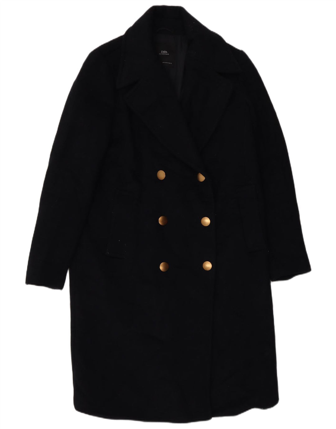 Zara Manteau croisé pour femme UK 14 Bleu marine moyen