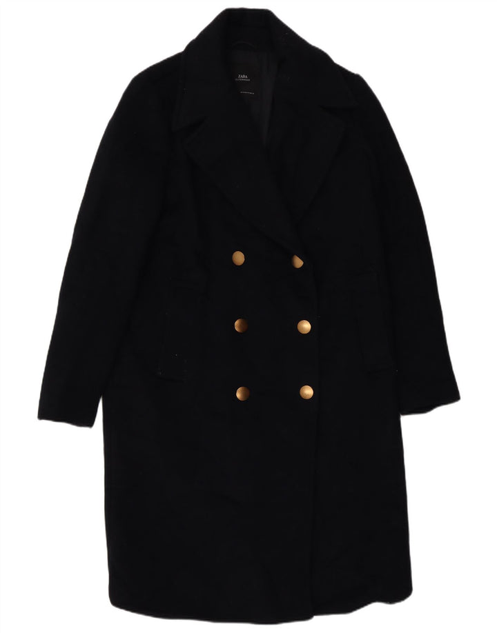 Zara Manteau croisé pour femme UK 14 Bleu marine moyen