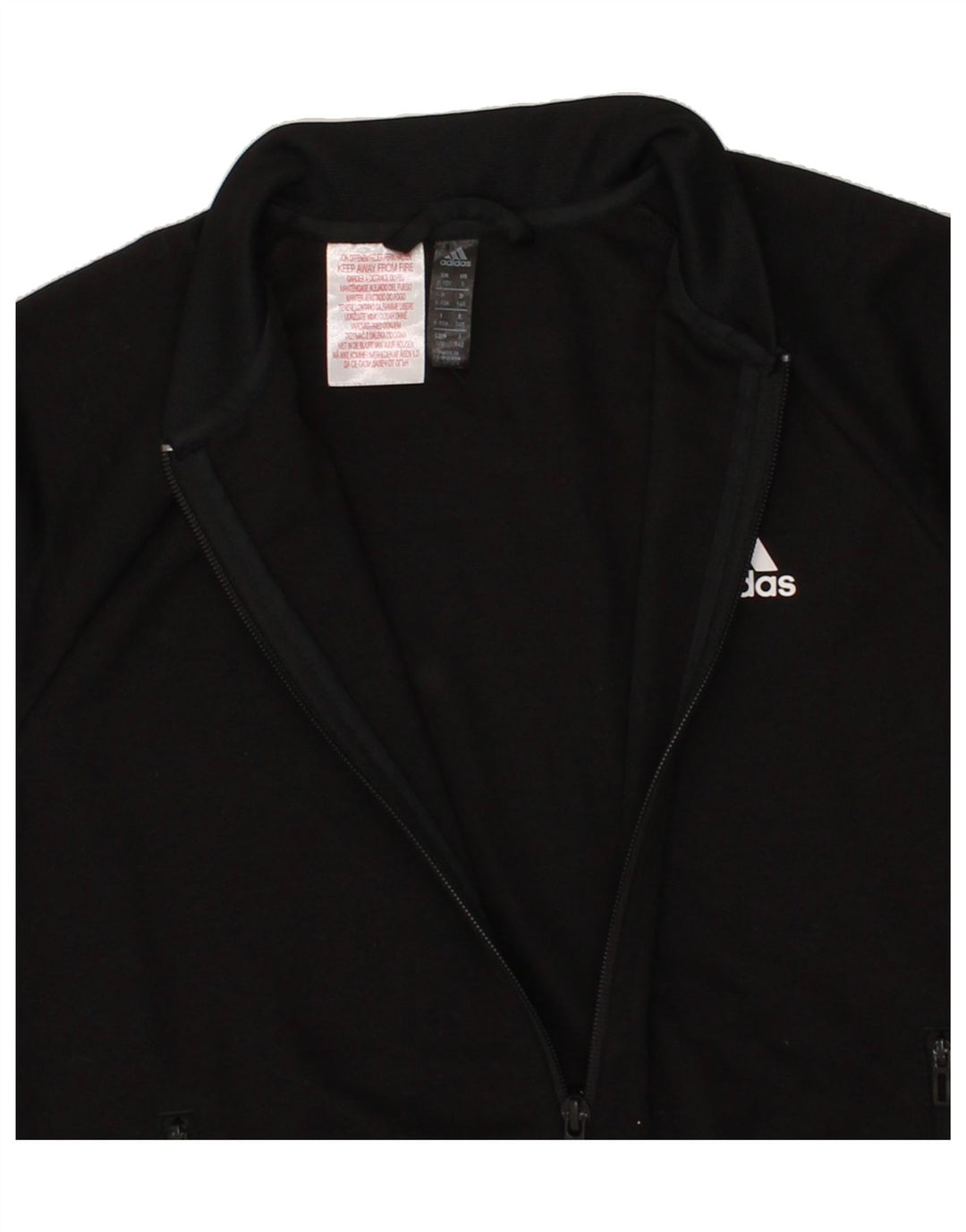 ADIDAS Boys Graphic Tracksuit Top Jacket 9-10 Years Black Polyester Vintage Adidas and Second-Hand Adidas from Messina Hembry 