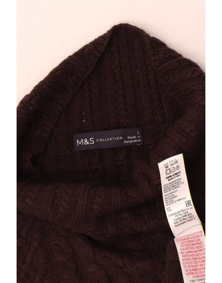 Marks & Spencer Pull col roulé pour femme UK 16 Large Marron