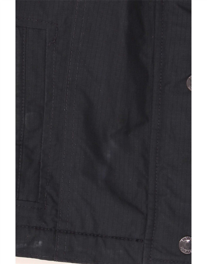 Hollister Veste coupe-vent à capuche pour femme UK 10 Small Bleu marine Polyester