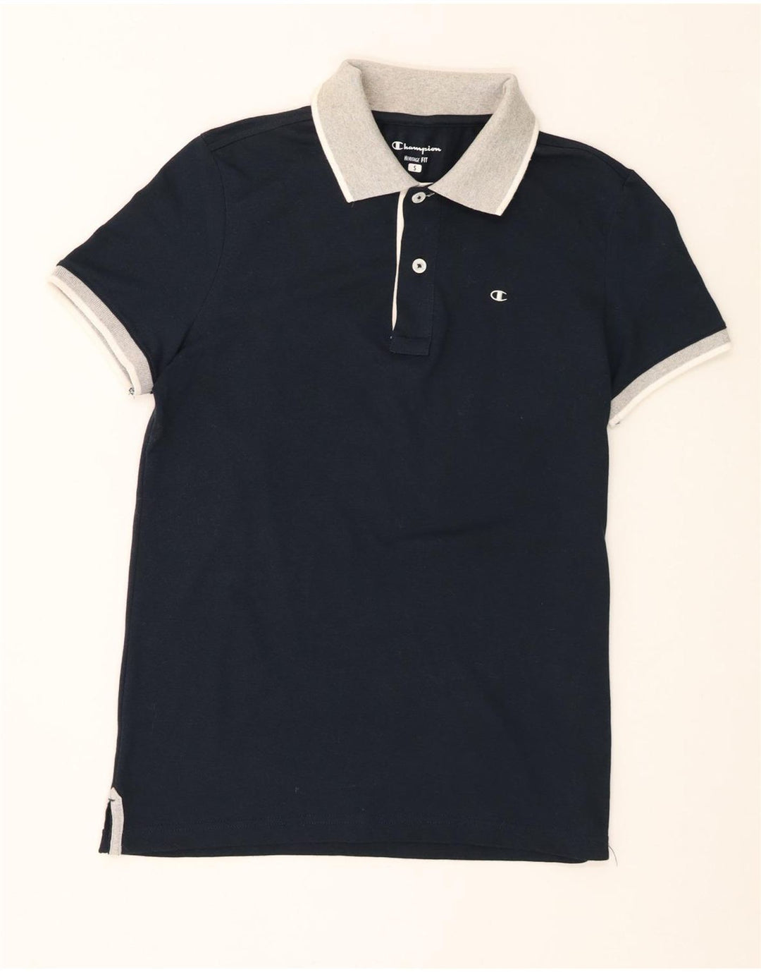 Champion Polo Homme Petit Bleu Marine Coton