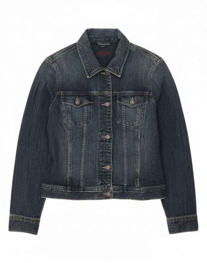 Eddie Bauer Veste en jean courte pour femme UK 14 Bleu moyen Coton