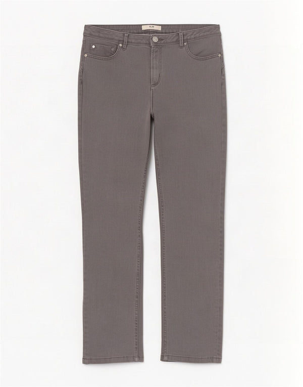 Marks & Spencer Jean crop slim pour femme UK 12 moyen W30 L26 coton gris