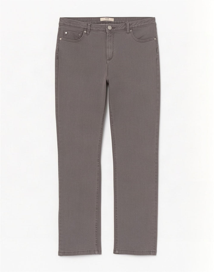 Marks & Spencer Jean crop slim pour femme UK 12 moyen W30 L26 coton gris