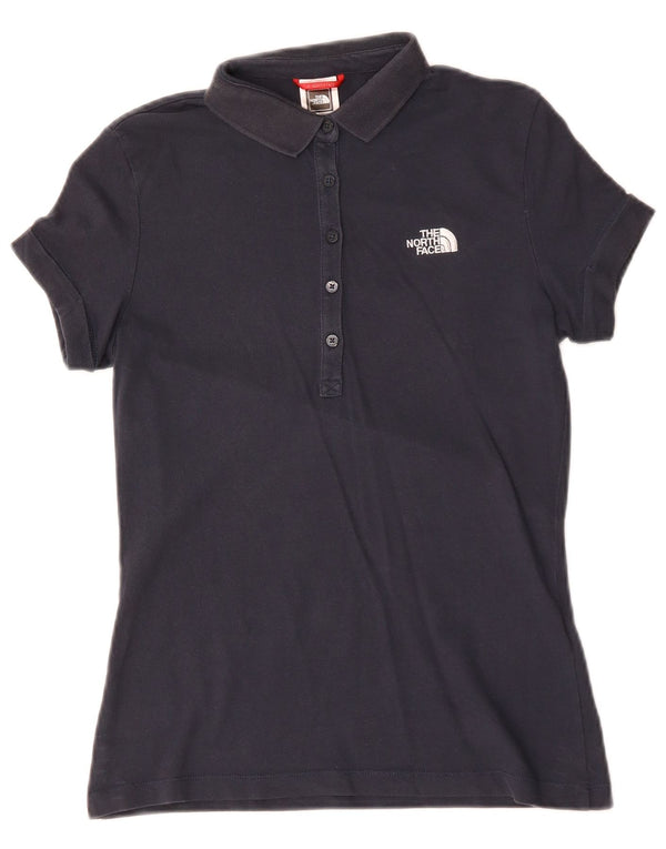 The North Face Polo Femme UK 10 Small Bleu Marine Coton
