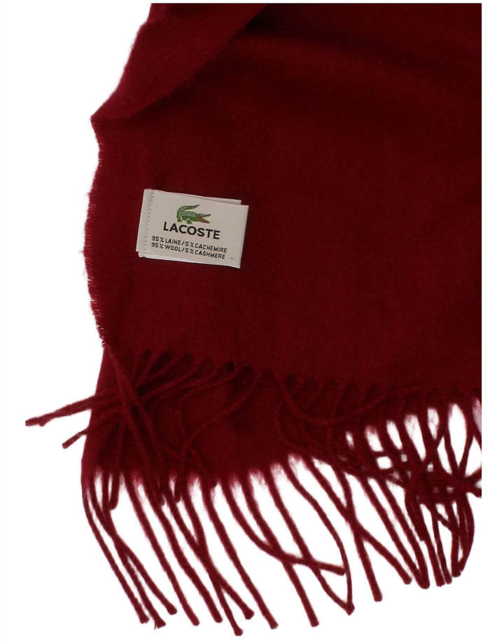 Lacoste Écharpe rectangulaire homme taille unique rouge laine classique