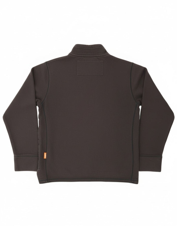 Superdry Homme Graphic Button Neck Sweatshirt Jumper XL Noir Coton