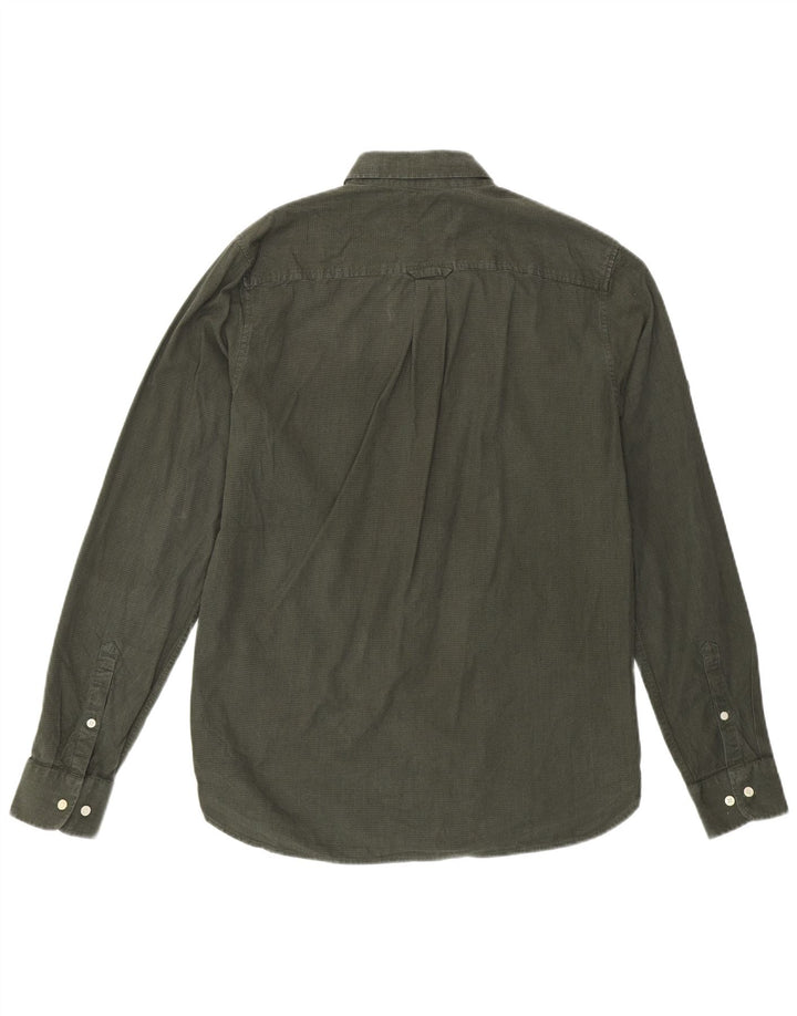 SUPERDRY Chemise Homme Petit Carreau Kaki Coton