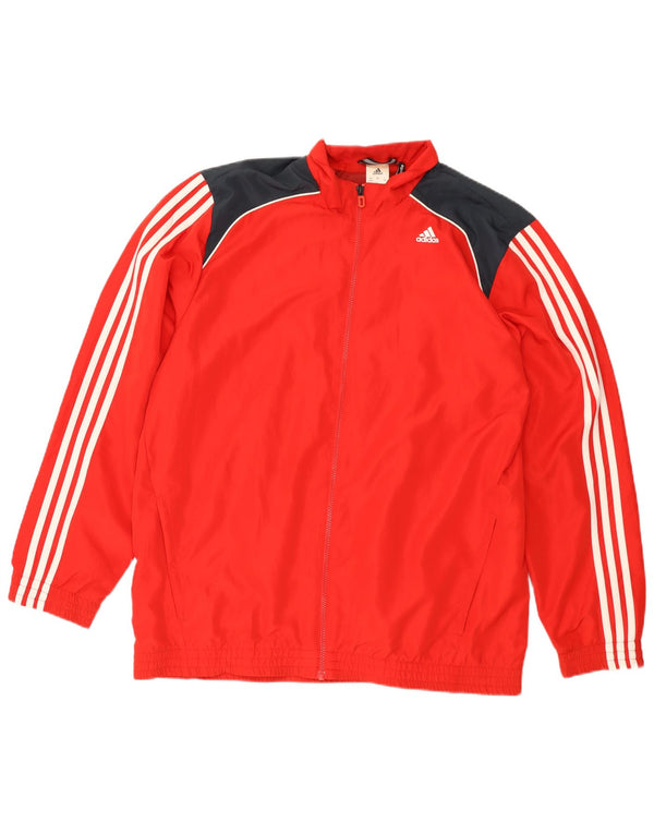 Adidas Veste de survêtement Climalite pour homme UK 46/48 XL Rouge Colourblock