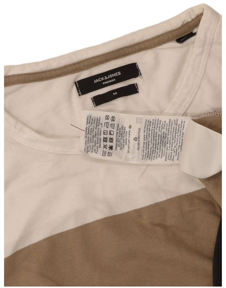Jack & Jones T-Shirt Homme Beige Moyen Colourblock Cotton