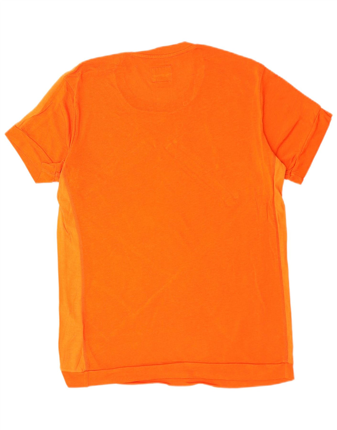 DIESEL T-Shirt Graphique Homme Petit Orange Colorblock Coton