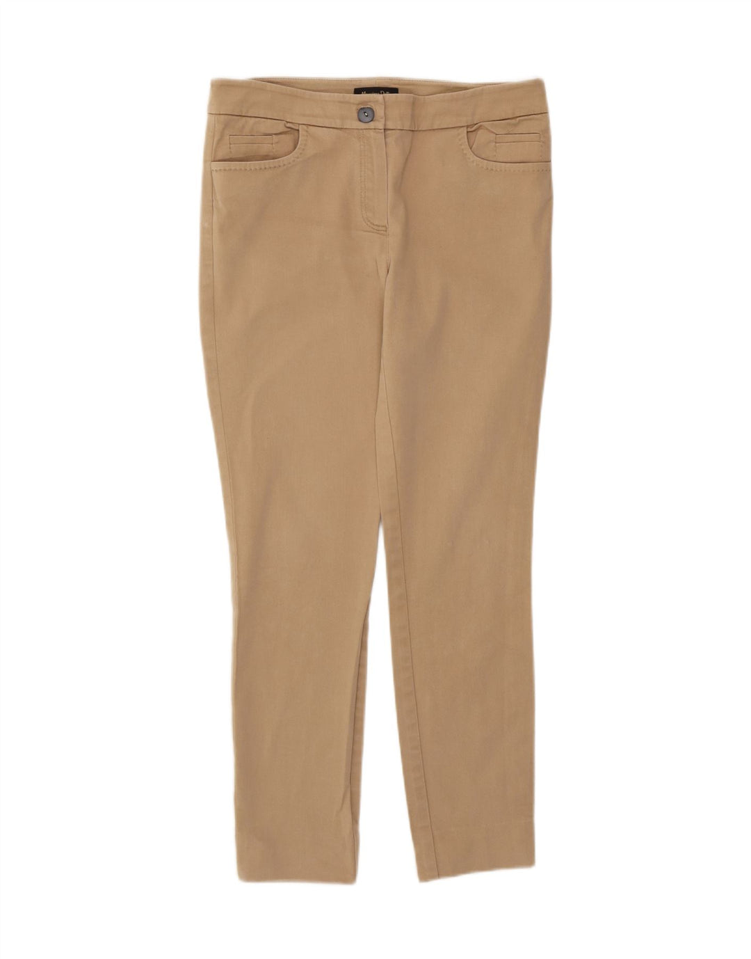 MASSIMO DUTTI Womens Slim Cropped Trousers EU 38 Small W28 L25 Beige Vintage Massimo Dutti and Second-Hand Massimo Dutti from Messina Hembry 