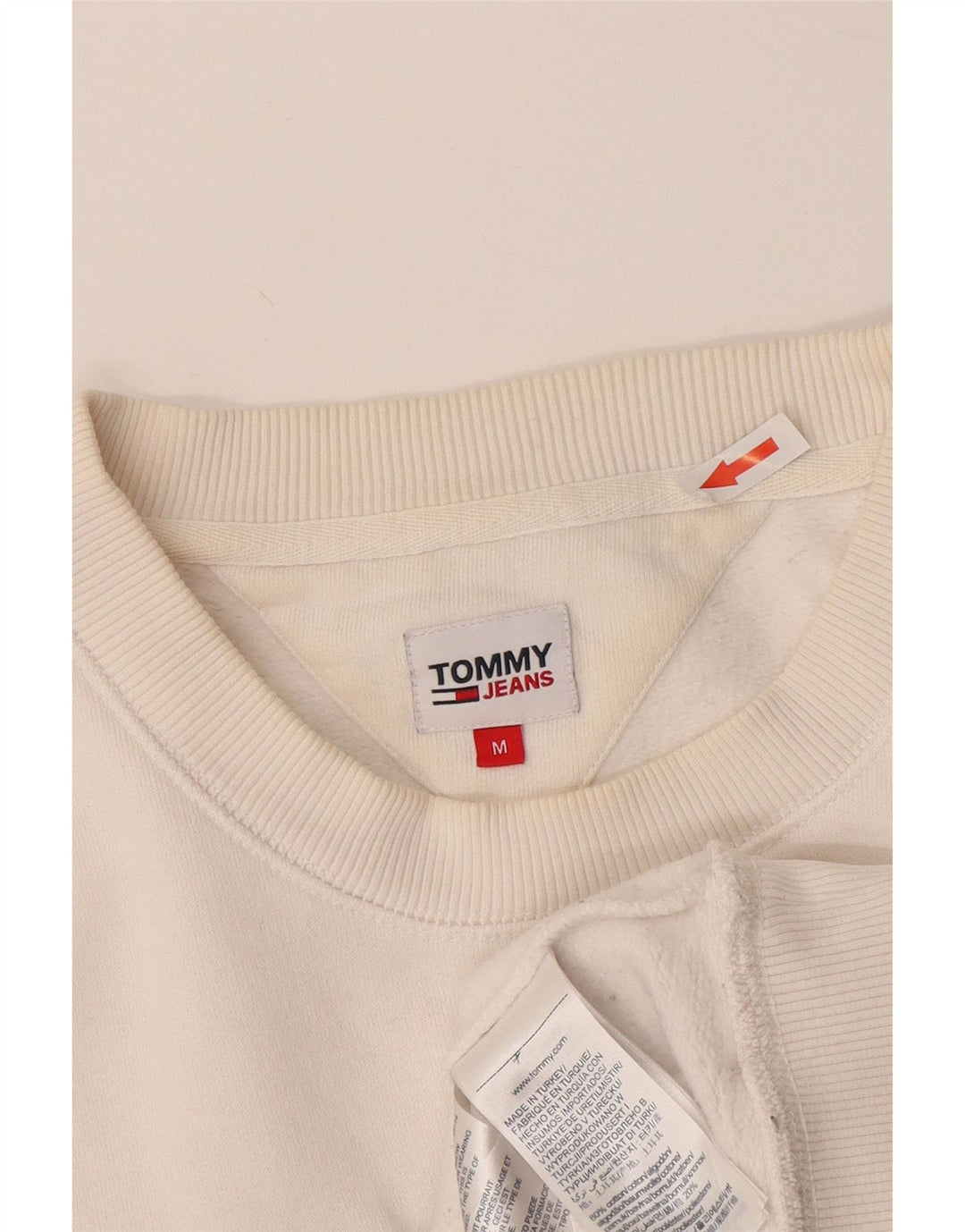 Tommy Hilfiger Sweat-shirt graphique pour homme en coton blanc moyen