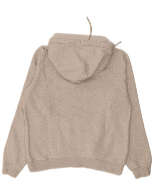 Jack Wills Pull à capuche graphique pour femme UK 12 Gris moyen en coton moucheté