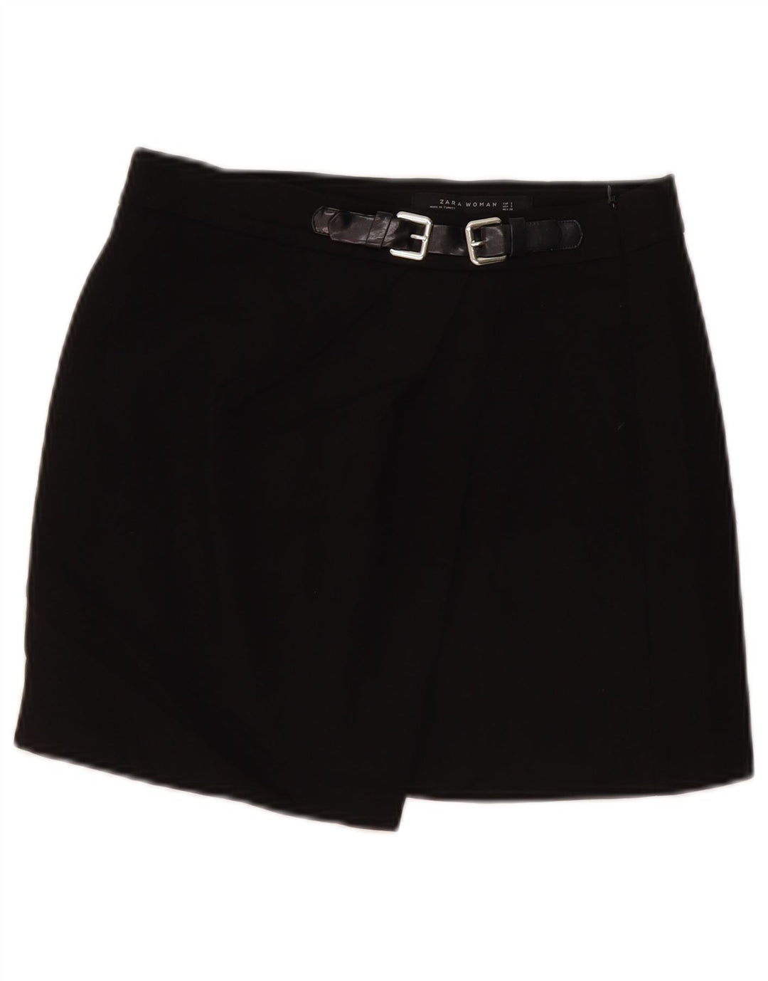 Zara Femme Jupe Portefeuille Asymétrique Small W27 Noir