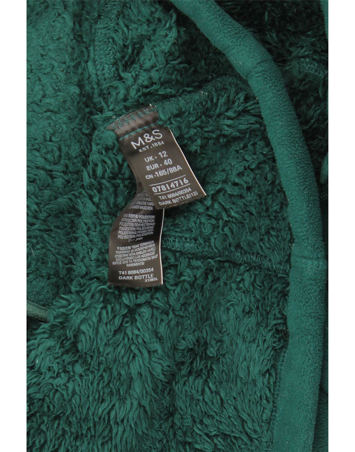 Marks & Spencer Veste polaire pour femme UK 12 Polyester vert moyen