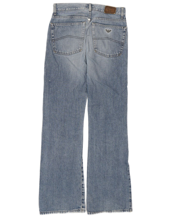 ARMANI Womens Bootcut Jeans W28 L31 Blue Cotton