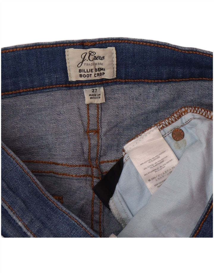 J. CREW Jean court Billie Demi Bootcut pour femme W27 L25 en coton bleu