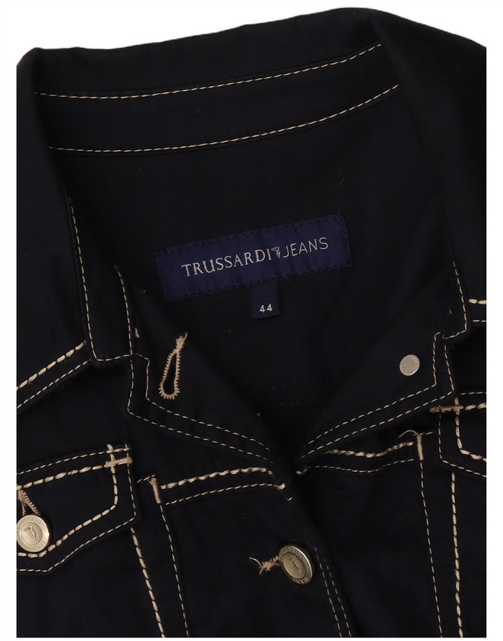 Trussardi Jeans Blouson Bomber Femme IT 44 Bleu Marine Moyen