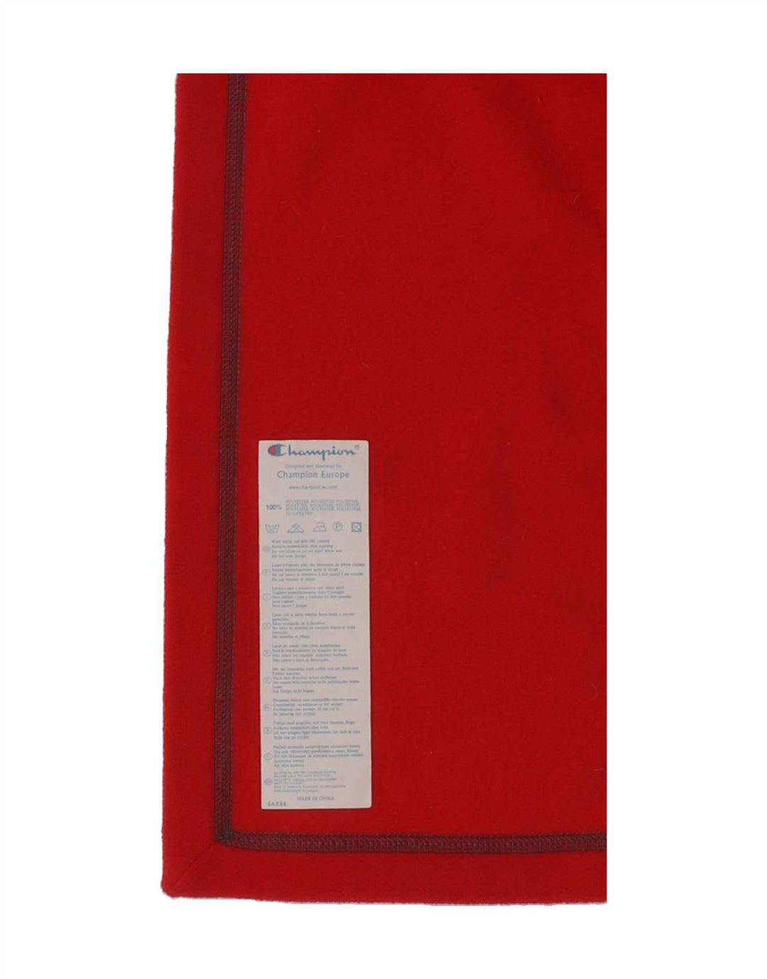 CHAMPION Boys Fleece Rectangle Scarf One Size Red Polyester Vintage Champion and Second-Hand Champion from Messina Hembry 