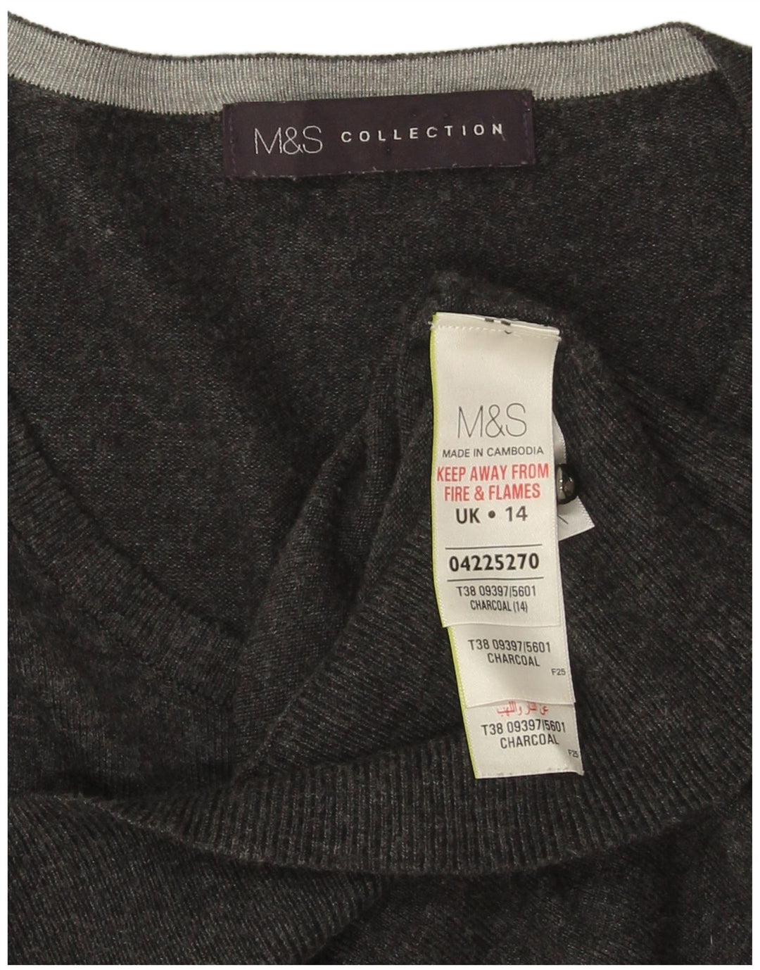 Marks & Spencer Cardigan pour femme en viscose gris moyen UK 44