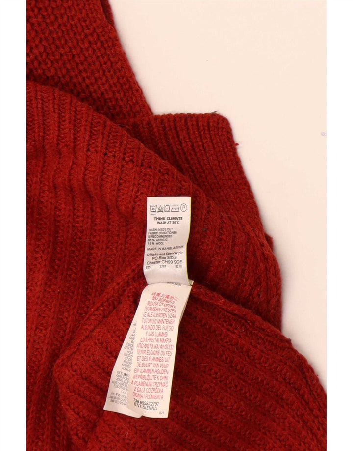 Marks & Spencer Débardeur pour femme UK 12 Acrylique rouge moyen