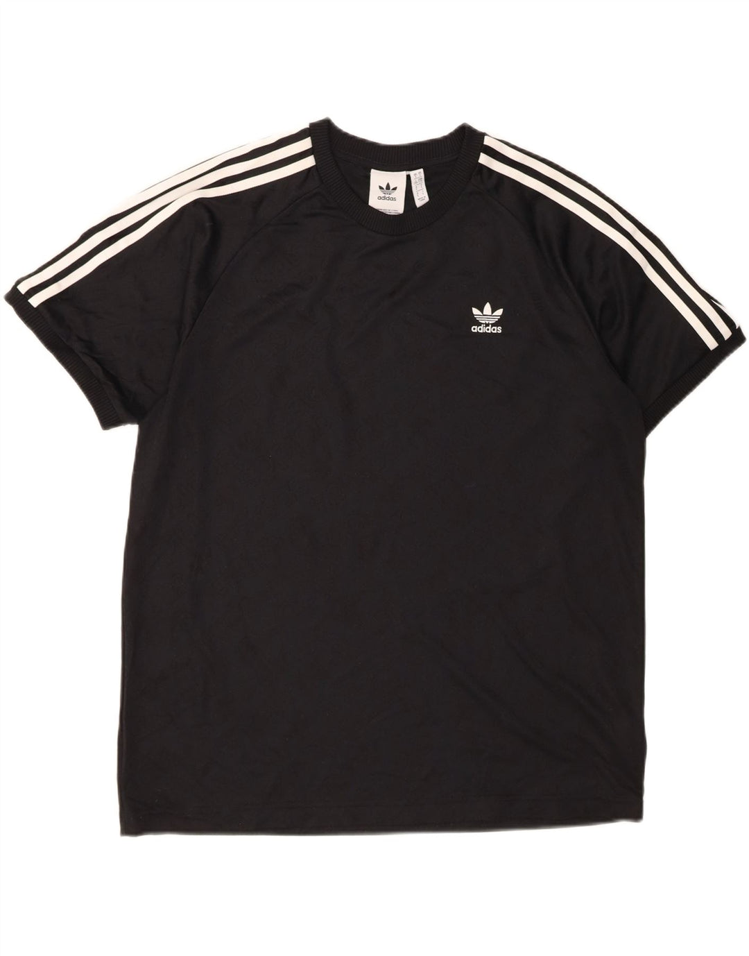 ADIDAS Mens T-Shirt Top Large Black Polyester