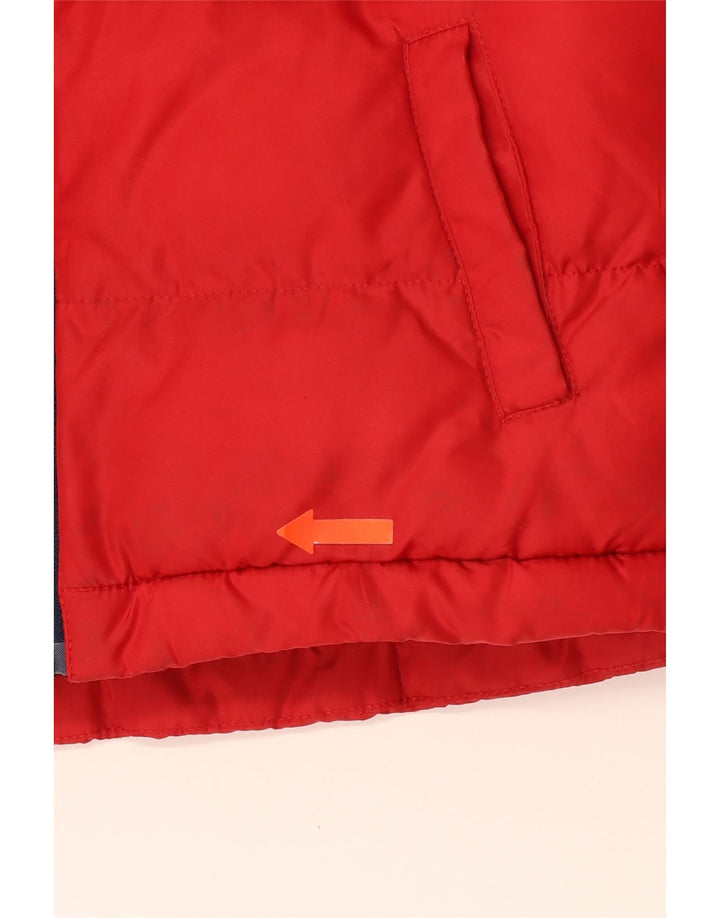 TIMBERLAND Gilet rembourré à capuche graphique pour garçon 2-3 ans Rouge Polyester