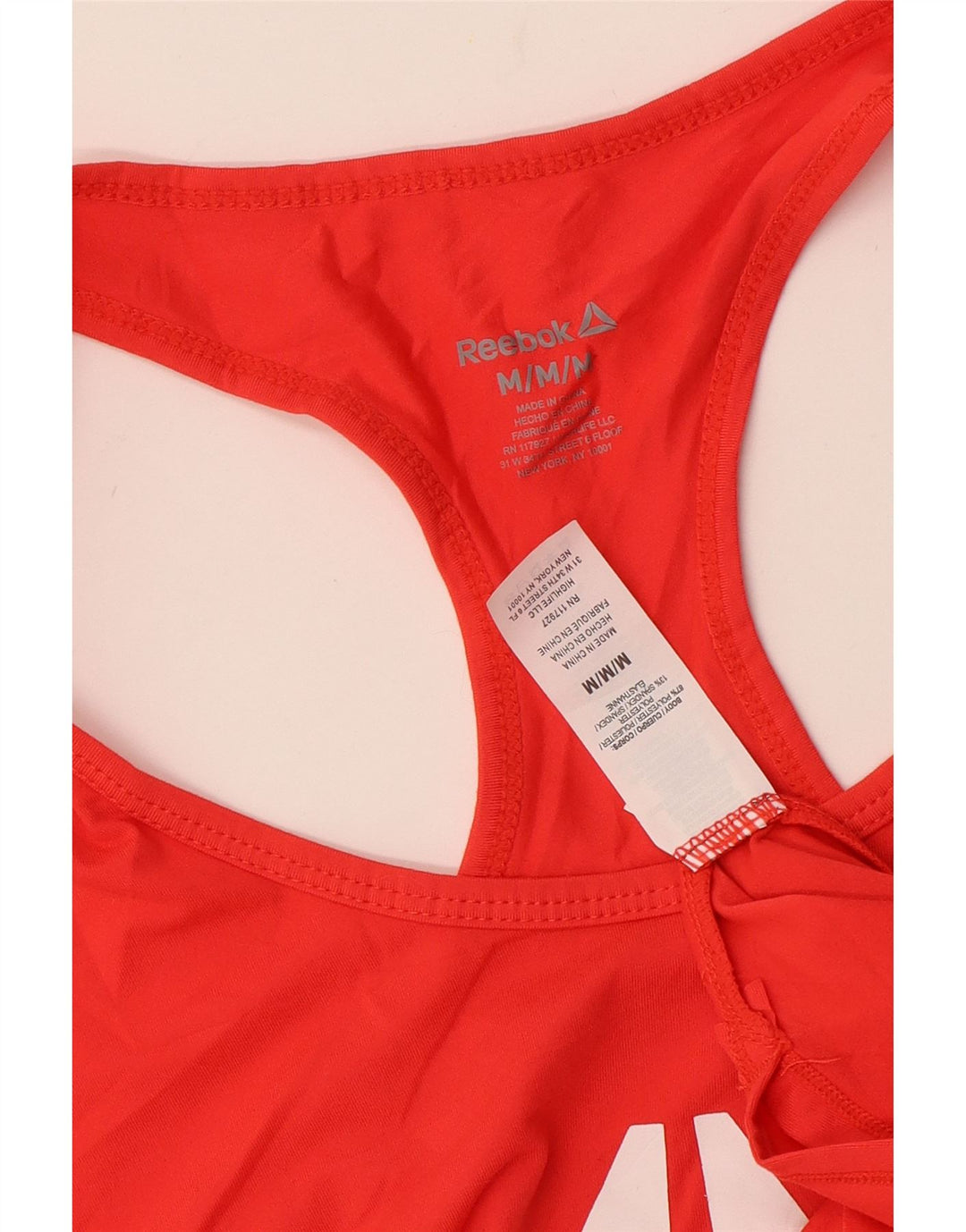 REEBOK Débardeur Graphique Femme UK 12 Rouge Moyen Polyester