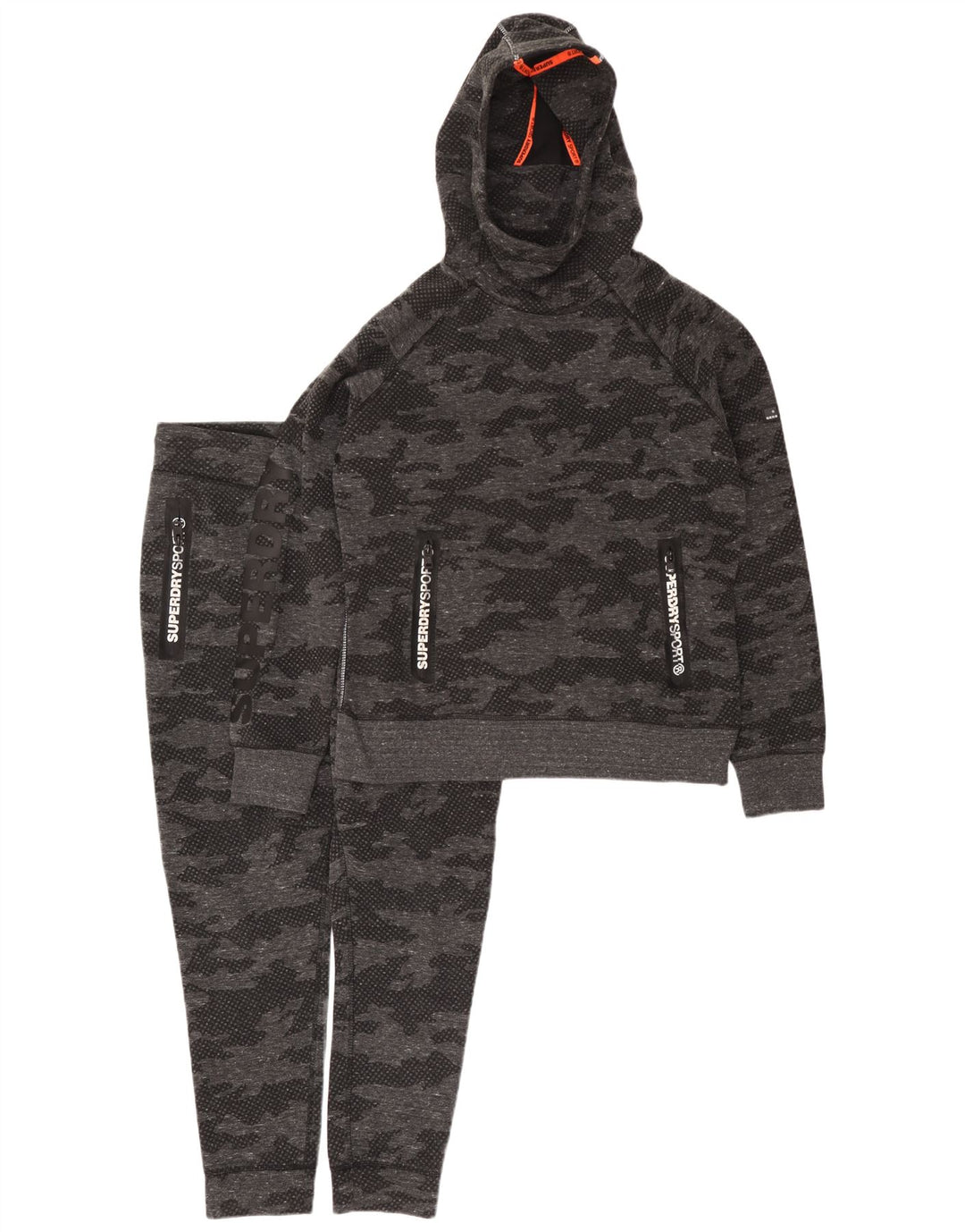 Superdry Survêtement Graphic Full Femme UK 18 XL Gris Camouflage Polyester