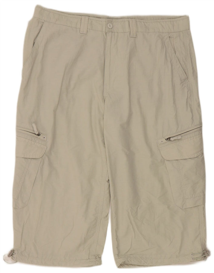 Marks & Spencer Bermuda Cargo Homme W38 XL Coton Beige