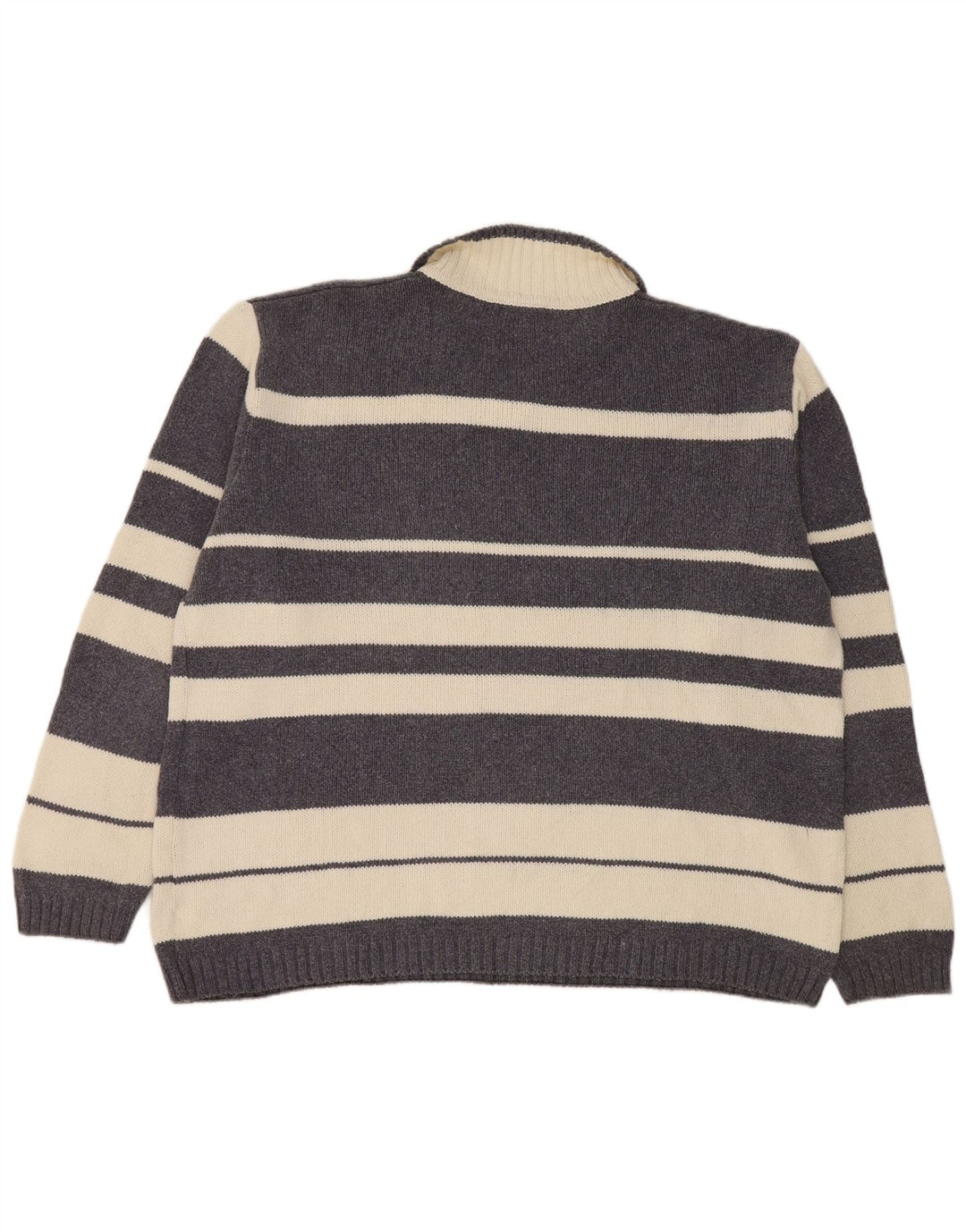 Levi's Pull Col Polo Homme Large Gris Rayé Coton