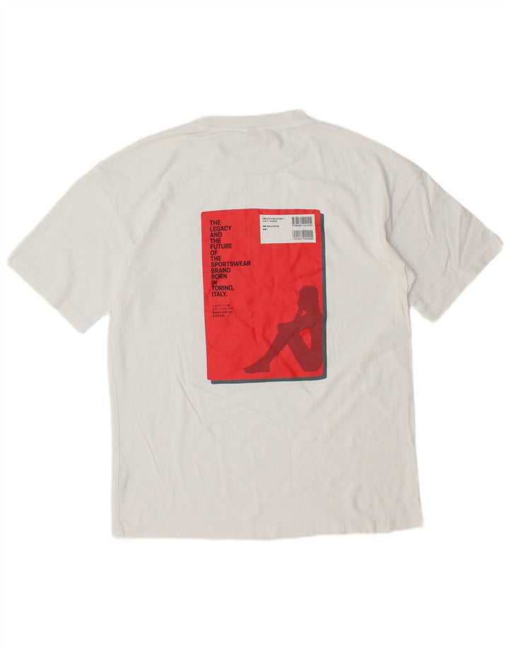KAPPA T-Shirt Graphique Homme Petit Blanc Coton