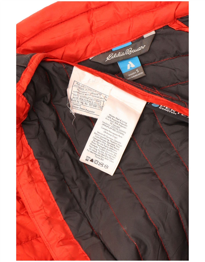EDDIE BAUER Veste matelassée pour femme UK 10 Petit Rouge Polyester